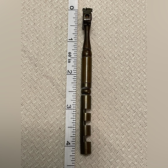 Antique / Vintage Solid Brass Slotted Glass Cutter - Picture 3 of 4